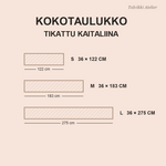 Kaitaliinan kokotaulukko