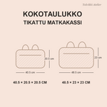 Matkakassin kokotaulukko