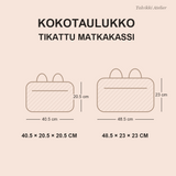 Matkakassin kokotaulukko