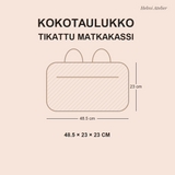 Matkakassin kokotaulukko