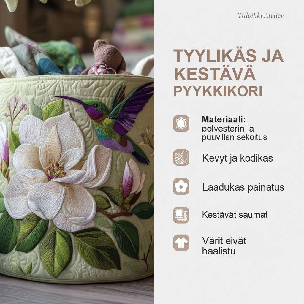 Pyykkikorin ominaisuudet