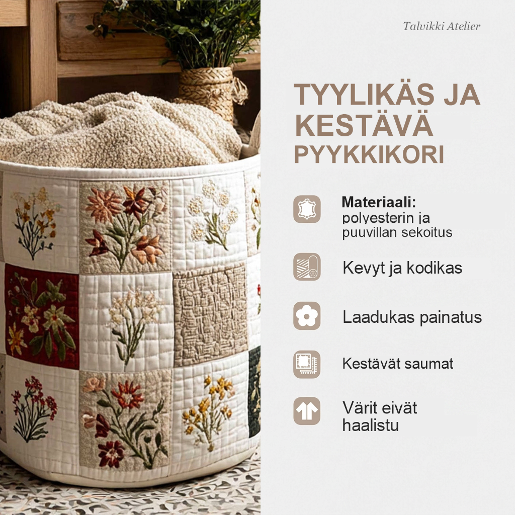 Pyykkikorin ominaisuudet