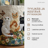 Puutarhakissat-pyykkikori