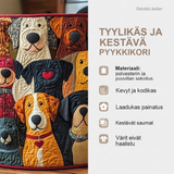 Värikkäät koirat -pyykkikori