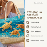 Kultainen kilpikonnaranta -rantakassi