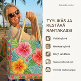 Trooppinen kukka -rantakassi
